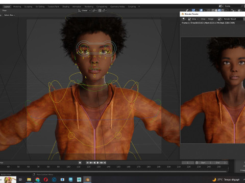Sipho - Realistic African child 3D Model
