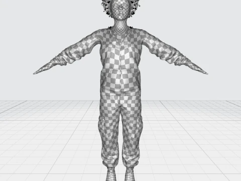 Sipho - Realistic African child 3D Model