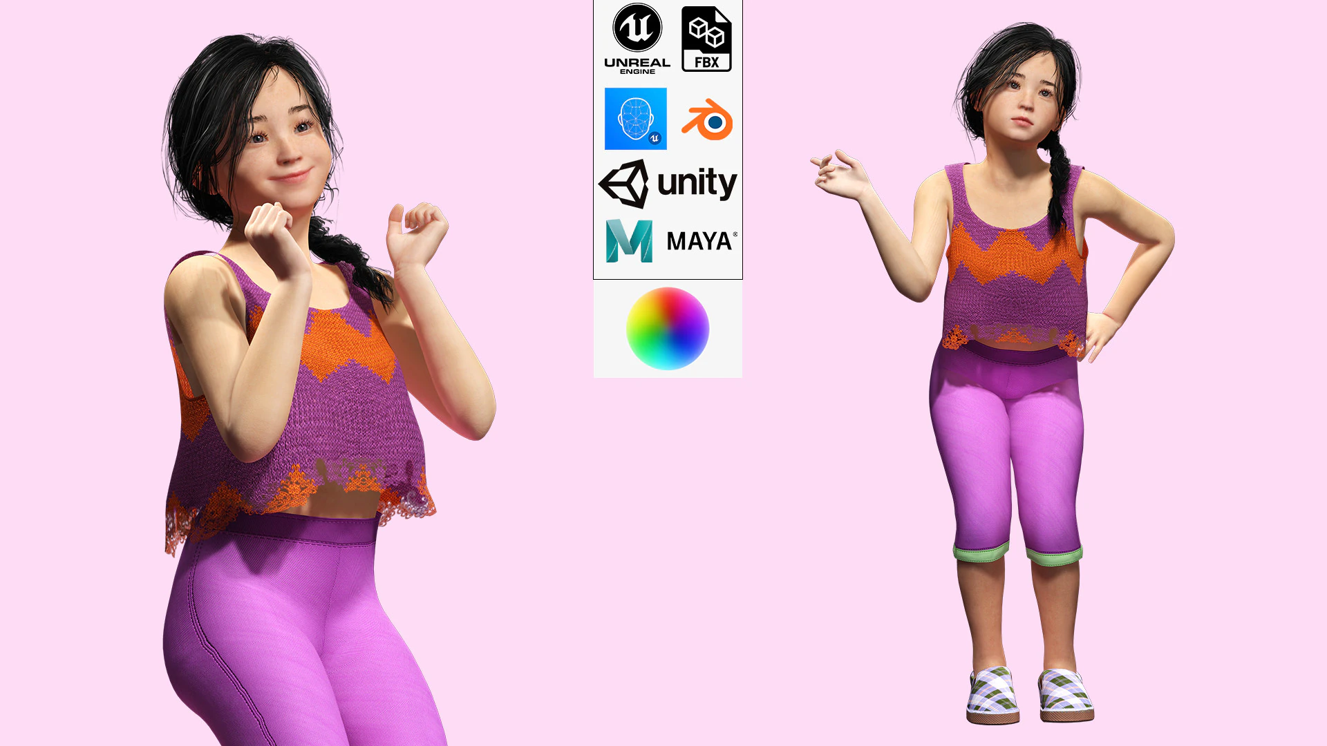 Lalita-Realistic asian girl 3D Model .c4d .max .obj .3ds .fbx .stl .blend 