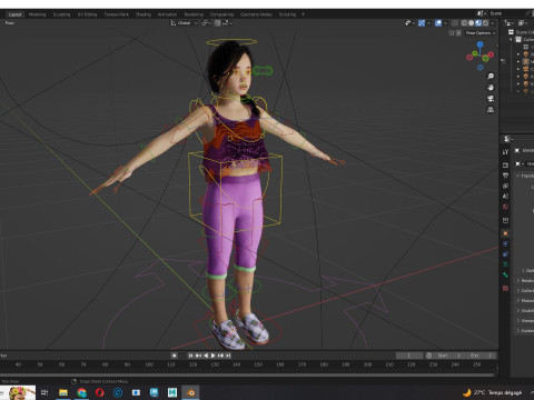 Lalita-Realistic asian girl 3D Model
