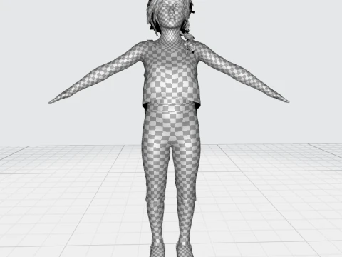 Lalita-Realistic asian girl 3D Model