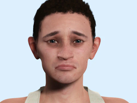 Mostafa-Realistic Arabic boy 3D Model