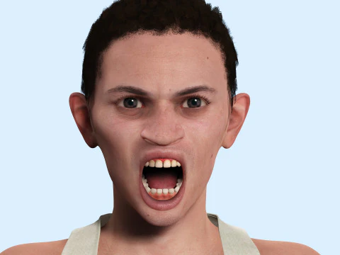 Mostafa-Realistic Arabic boy 3D Model