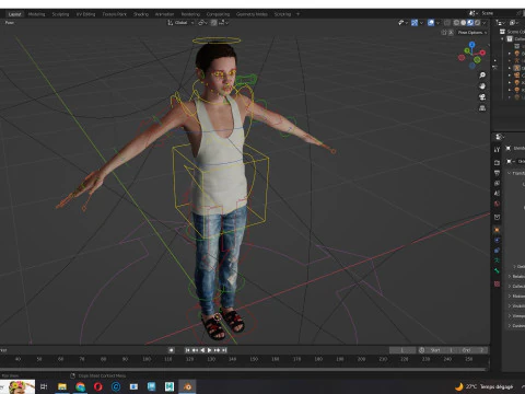 Mostafa-Realistic Arabic boy 3D Model