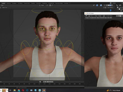 Mostafa-Realistic Arabic boy 3D Model