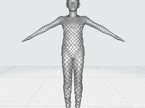 Mostafa-Realistic Arabic boy 3D Model