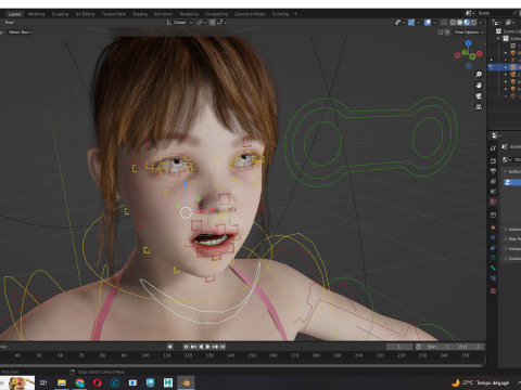 Sonya-Realistic Girl in swiming dress Sweet girl 3D Model