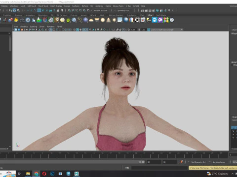 Sonya-Realistic Girl in swiming dress Sweet girl 3D Model