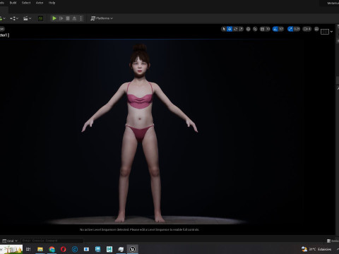 Sonya-Realistic Girl in swiming dress Sweet girl 3D Model