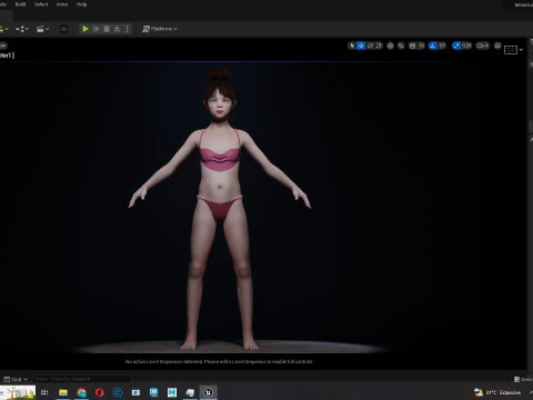 Sonya-Realistic Girl in swiming dress Sweet girl 3D Model