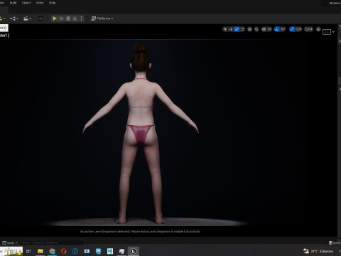 Sonya-Realistic Girl in swiming dress Sweet girl 3D Model