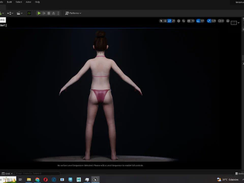 Sonya-Realistic Girl in swiming dress Sweet girl 3D Model