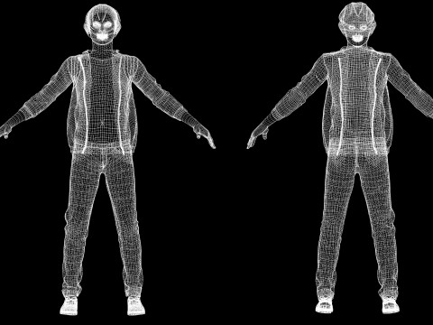 Zak-Realistic African American Boy 3D Model