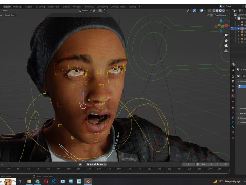 Zak-Realistic African American Boy 3D Model