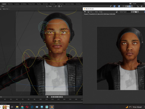Zak-Realistic African American Boy 3D Model
