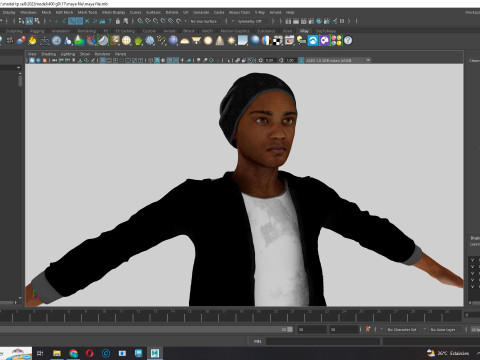 Zak-Realistic African American Boy 3D Model