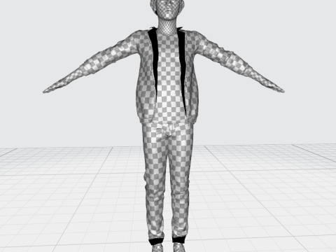 Zak-Realistic African American Boy 3D Model