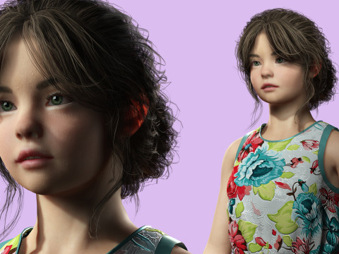 Angelie - Realistic Sweet Girl 3D 模型