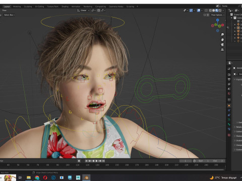 Angelie - Realistic Sweet Girl 3D 模型