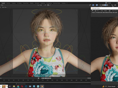 Angelie - Realistic Sweet Girl 3D 模型