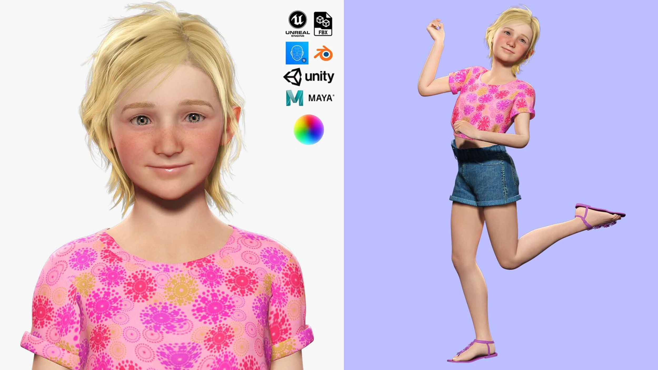Emily - Enchanting Dream 3D Model .c4d .max .obj .3ds .fbx .stl .blend 