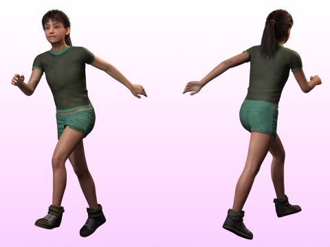 Amna -Realistic Girl Child 3D Model