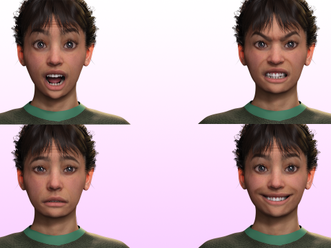 Amna -Realistic Girl Child 3D Model