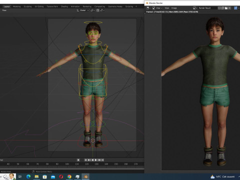 Amna -Realistic Girl Child 3D Model