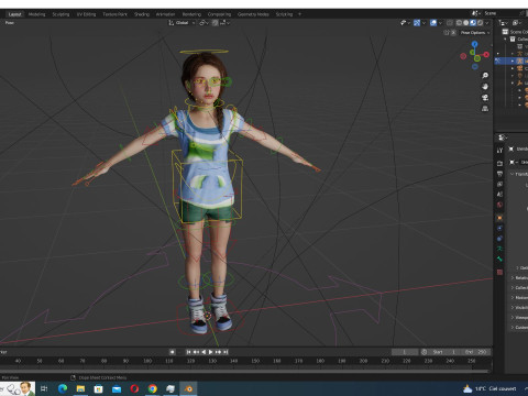 Lily -Realistic Sweet Girl Child Sister Modèle 3D