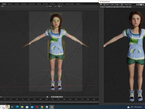 Lily -Realistic Sweet Girl Child Sister 3D Model