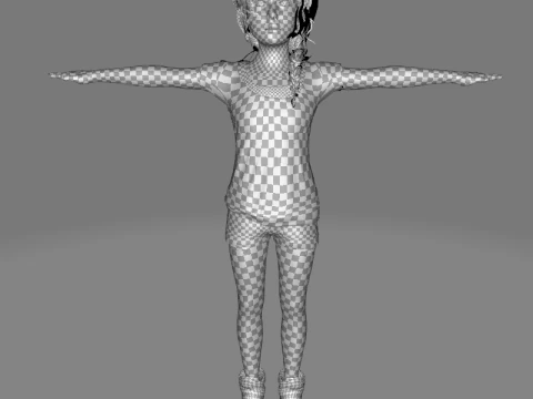 Lily -Realistic Sweet Girl Child Sister 3D Model