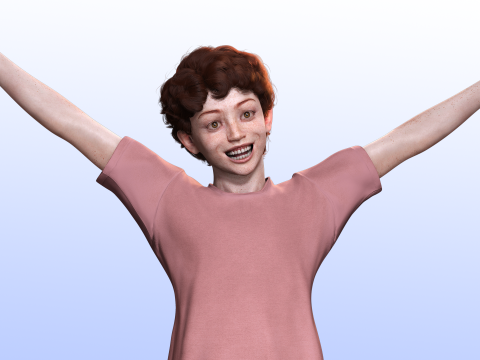 Ethan - Realistic Child With Freckles kid Modelo 3D