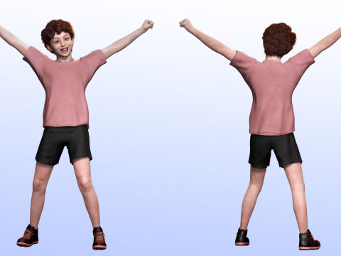 Ethan - Realistic Child With Freckles kid Modelo 3D