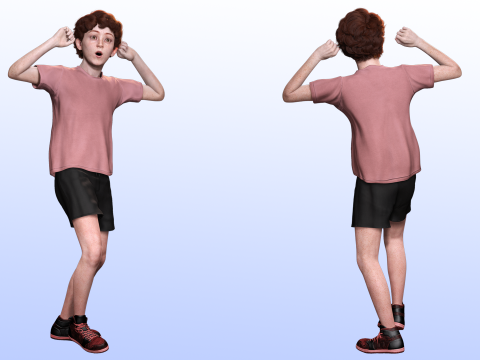 Ethan - Realistic Child With Freckles kid Modelo 3D