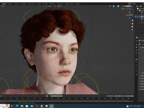 Ethan - 주근깨가 있는 현실적인 아이 3D 모델