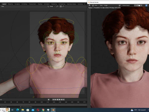 Ethan - 주근깨가 있는 현실적인 아이 3D 모델