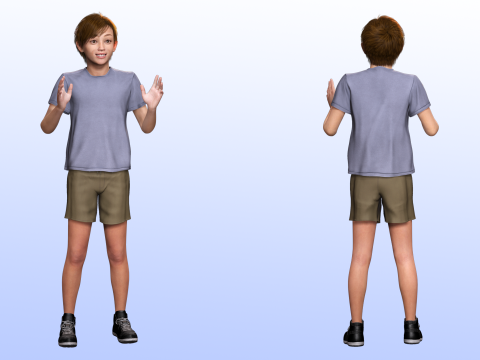Mehal - Realistic Child Ready kids 3D 模型