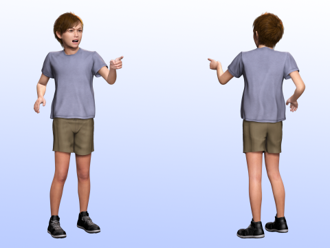 Mehal - Realistic Child Ready kids 3D 模型