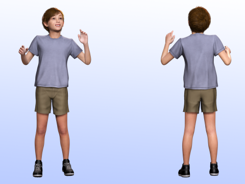Mehal - Realistic Child Ready kids 3D 模型