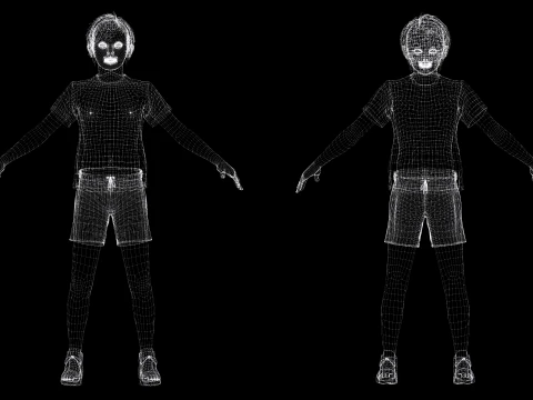 Mehal - Realistic Child Ready kids 3D Model