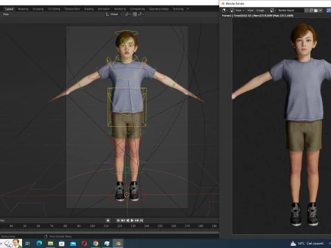 Mehal - Realistic Child Ready kids 3D Model
