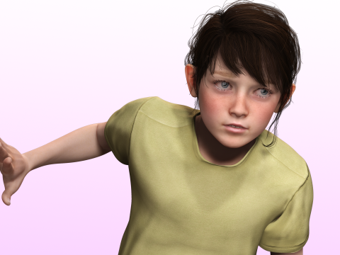 Isabella-Realistic teenager girl kids 3Dモデル