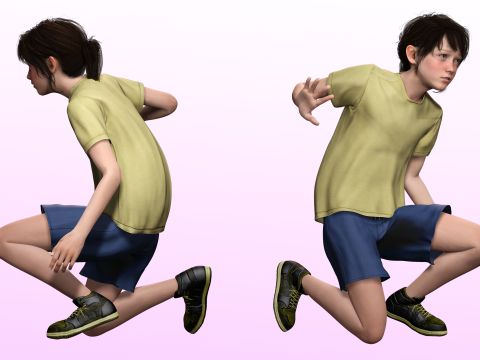 Isabella-Realistic teenager girl kids 3Dモデル