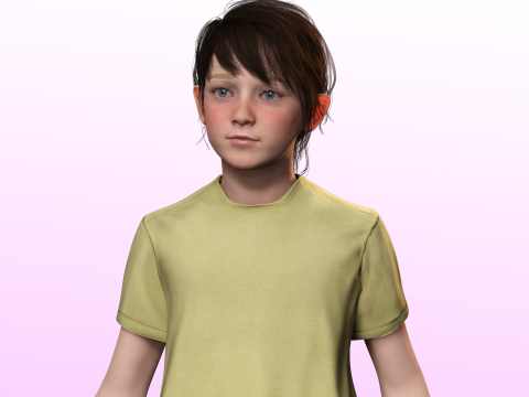 Isabella-Realistic teenager girl kids 3Dモデル