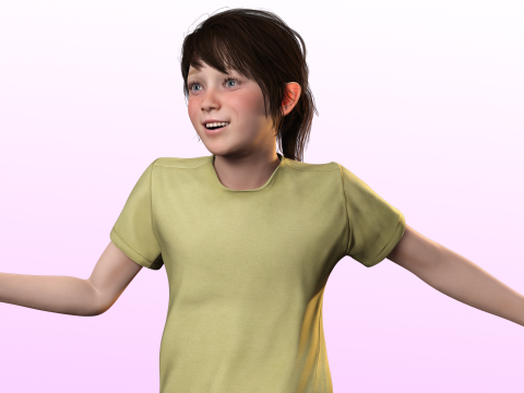 Isabella-Realistic teenager girl kids 3Dモデル