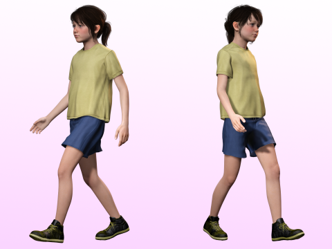 Isabella-Realistic teenager girl kids 3Dモデル