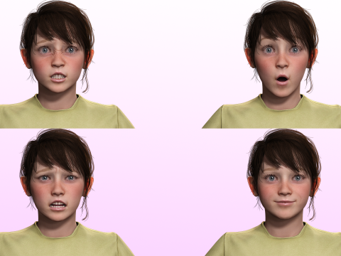 Isabella-Realistic teenager girl kids 3Dモデル