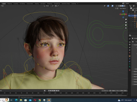 Isabella-Realistic teenager girl kids 3Dモデル