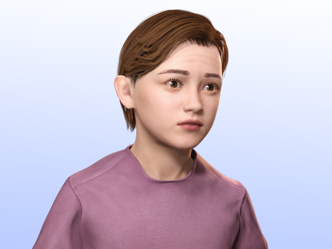 Sonu - Realistic Child with beautiful smile kid 3D Model