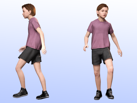 Sonu - Realistic Child with beautiful smile kid 3D Model